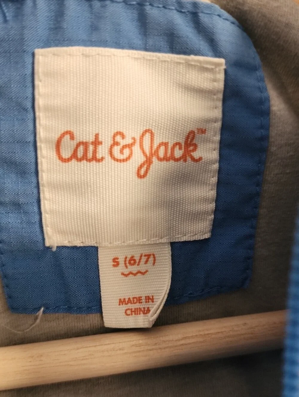 Cat & Jack Light Blue Hooded Raincoat